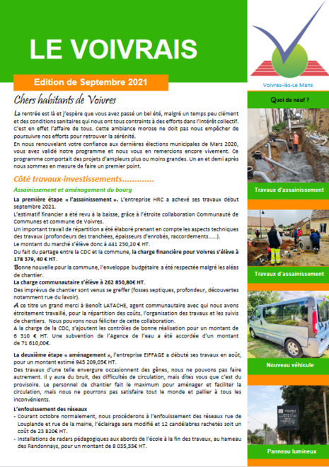 lettre d'informations mars 2021